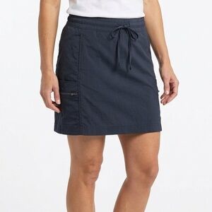 Navy Drawstring Skirt with Zip Pockets